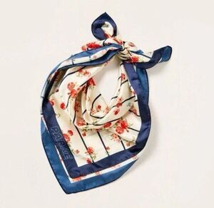 Women's Floral Square Scarf - Parke x Target Cream Floral One Size Fits Most NWT